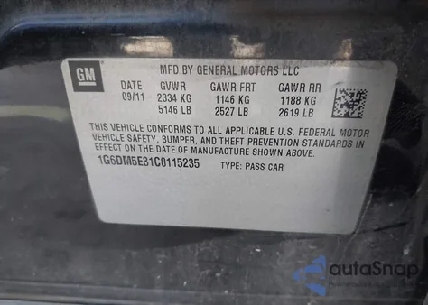2012 Cadillac Cts Performance from USA, damaged, VIN 1G6DM5E31C0115235